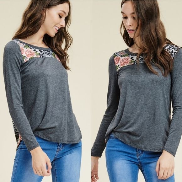 Animal Print With Solid Combo To - Picture 3 of 4